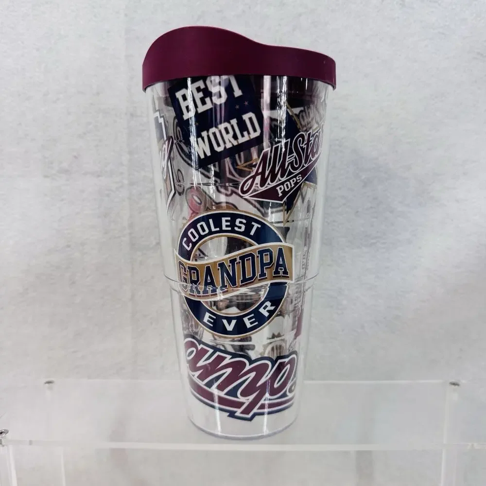 EUC World’s Best Grandpa Tervis Tumbler 24oz Cup Pops Gramps Old Guy